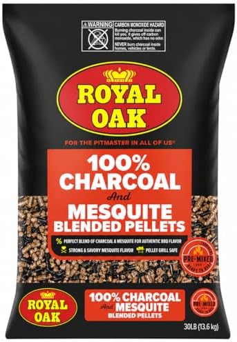 Royal Oak 100% Charcoal & Mesquite Pellets, 30 LB, Bold BBQ, Pellet Grill by RoyalOak
