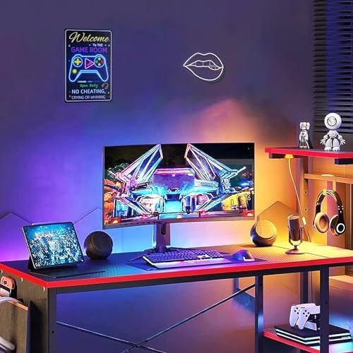 Welcome To The Game Room Metal Sign, Chic Wall Decor - Image 4