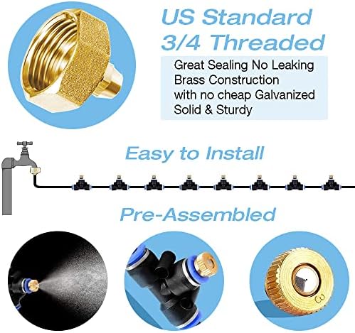 H&G lifestyles Patio Mister Outdoor Misters for Outside Patio Cooling 59FT - Image 3