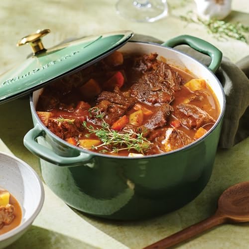 Tramontina Bestow Enameled Cast Iron 5.5-Qt Round Dutch Oven Pot with Lid - Image 3