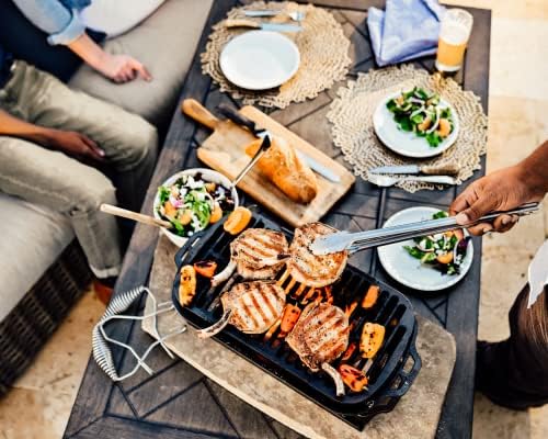 Lodge Sportsman's Pro Cast Iron Grill, 9 x 16.75 Inches - Image 6