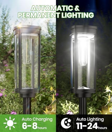 BITPOTT Solar Pathway Lights Outdoor, 12 Pack, Cool White, IP65 - Image 4