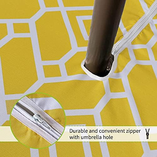 LUSHVIDA Moroccan Round Outdoor Tablecloth with Umbrella Hole 60 Inch - Image 5