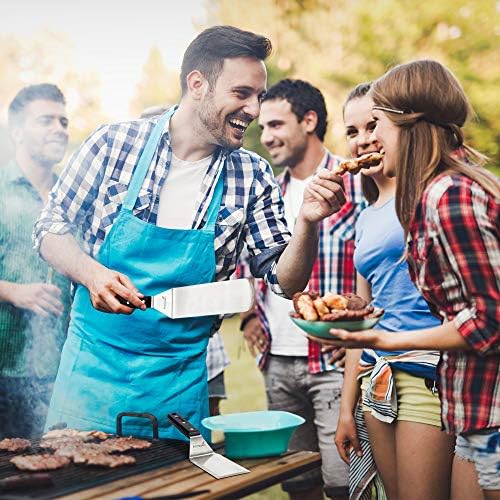 Anmarko Metal Spatula Stainless Steel Scraper - Professional Chef Griddle Spatulas Set of 3 - Heavy Duty Accessories Great for Cast Iron BBQ Flat Top Grill Skillet Pan - Commercial Grade - Image 6