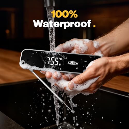 0.3 Sec Instant Read Meat Thermometer Digital for Grilling, Grey - Image 4