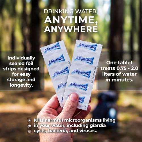 Aquatabs 49mg Water Purification Tablets, 100 Pack, Hiking & Camping - Image 2