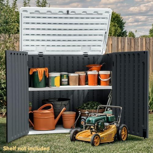 DWVO Outdoor Weather-Resistant Horizontal Storage Shed, 35 Cu Ft Capacity - Image 6