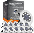 INCX Solar Lights Outdoor Waterproof, Cold White, 12 Pack Ground Lights by INCX