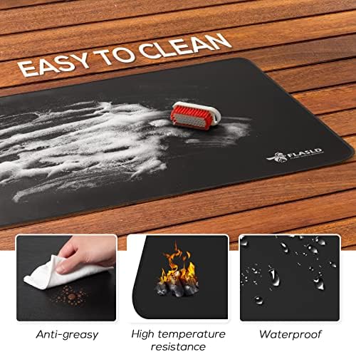 FLASLD Heavy-Duty 30 x 40 inch Fireplace Mat- Double Layer Fiberglass Fireproof Pad Fire Resistant Mat Fire Retardant Hearth Pad for Wood Stove, Protect Floor from Sparks Embers Indoor & Outdoor - Image 5