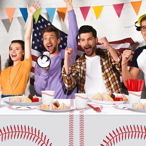 Kochorie 242 Pieces Baseball Tableware Set - Image 5
