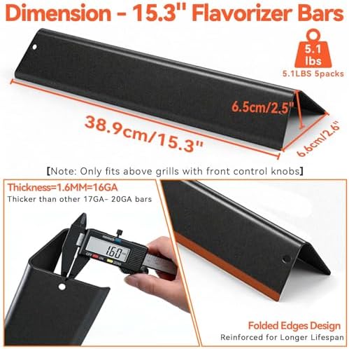 Spirit E310 Parts 15.3" Flavorizer Bars for Weber Spirit 300 Series & GS4 - Image 4