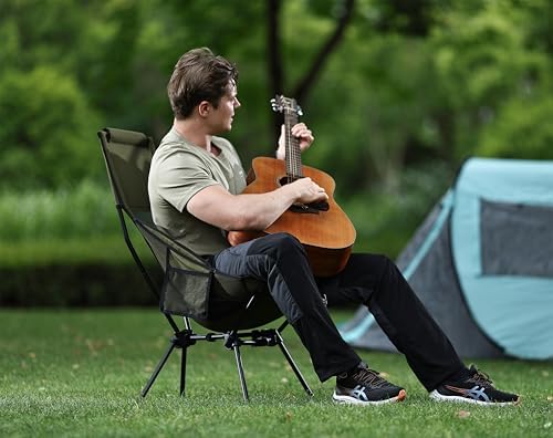 MARCHWAY Lightweight High Back Folding Camping Chair with Head Support - Image 2