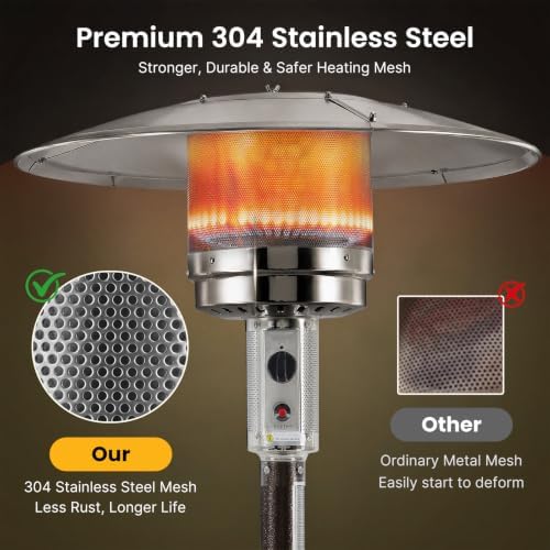 NEWBULIG 48,000 BTU Propane Patio Heater with Sandbox for Outdoor Use - Image 6