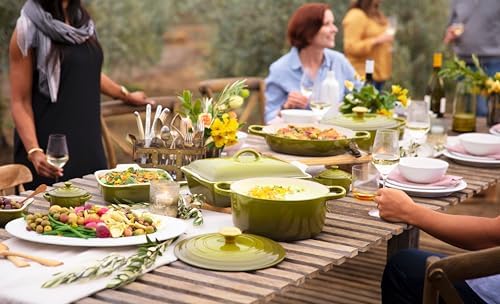 Le Creuset Enameled Cast Iron Round Dutch Oven, 7.25 qt., Olive - Image 6