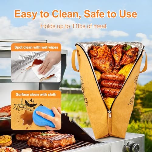 DY DECENT FAMILY BBQ Blanket for Resting Meat with Squeeze Bottle & Meat Press - Meat Resting Blanket for Brisket, Pork, Steak, Turkey - Grill Blanket for Outdoor Grill - Ideal BBQ Gift for Men Dad - Image 7