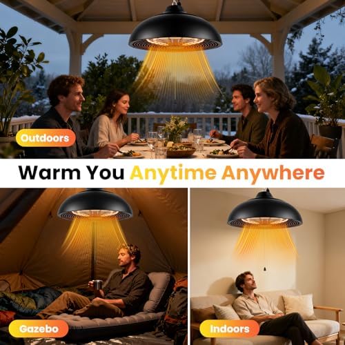 1500W Electric Hanging Patio Heater,Ceiling-Mounted Patio Heater - Image 6