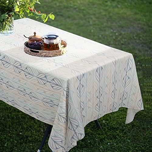 Outdoor Tablecloth with Umbrella Hole and Zipper, Patio Table Covers for Spring/Summer, Machine Washable Outdoor Party/Picnic Rectangle Table Cloth 60 x 84 in - Image 3