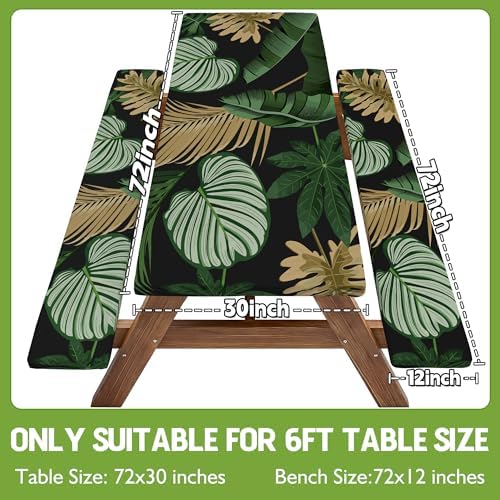 Picnic Table Cover with Bench Covers Tablecloth Table Cloth Camping Gifts for 30th 40th 50th 55th 60th 70th 80th 45th 65th 75th 40 50 55 60 65 70 Year Old Camper RV Owner Camping Lovers Women Men - Image 2