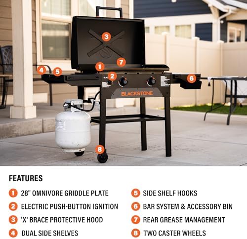 Blackstone Original Outdoor Griddle with Built-in Hood, Black, 28 Inch - Image 6