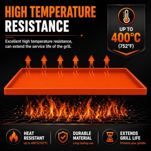 Silicone Griddle Mat for Expert Grill 3-Burner Propane Griddle 28", Reusable Flat Top Griddle Protector Mat for Outdoor Griddles, Patio and BBQ Cooking Stations - Image 5