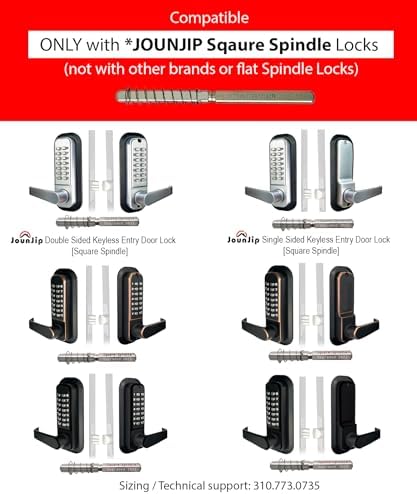Square Spindle Thick Door Extension Kit for Mechanical Keyless Entry Locks - Image 2