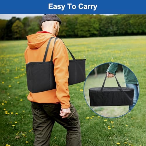 BBQ Tool Storage Bag, Heavy Duty Tools Bag, 600D Oxford Cloth, Outdoor Grill Accessories Bag for Camping Picnic Trip (22X5X8Inch) - Image 3