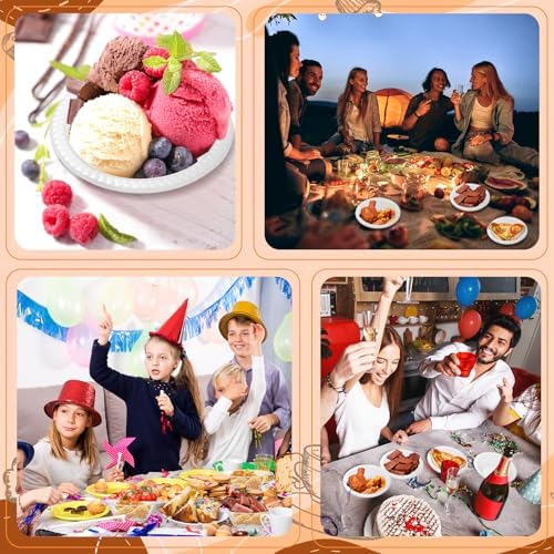 24 Pack 12 oz Disposable Plastic Bowls Dessert, Ice Cream, Salad, Soup Serving Cups for Party, Picnic, Food Snacks (Clear) - Image 7