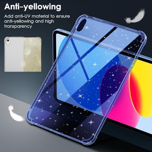 Clear Glitter Blue Case for iPad A16 11th/10th Gen 11/10.9" 2025/22 - Image 3