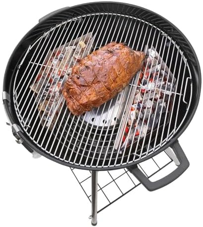 Originals Charcoal Basket Stainless Steel Char Holder, Compatible with Weber Grilling Accessories Charcoal Container Contoured Carbon Briquet Grilling Baskets(2 Pieces), silver - Image 7