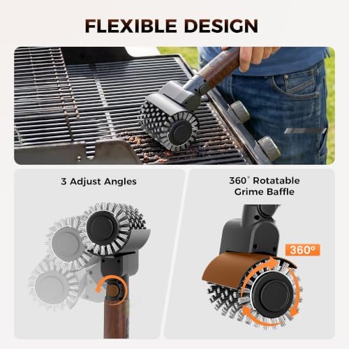 Electric Grill Brush, High Torque Rechargeable BBQ Grill Griddle Cleaner - Image 4