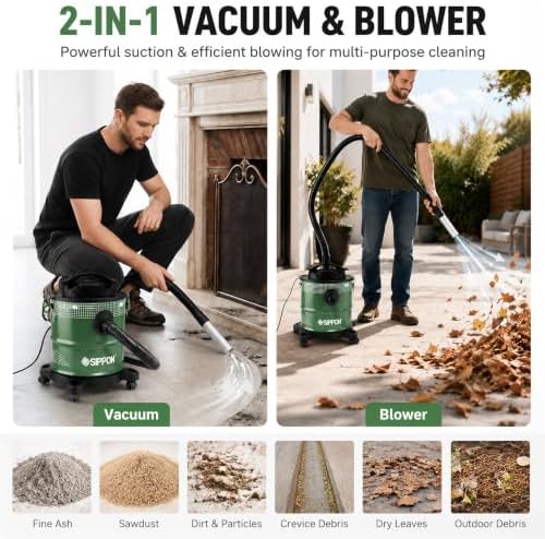 Ash Vacuum for Pellet Stoves，1200W 5.2Gallon Fireplace Ash Vacuum - Image 6