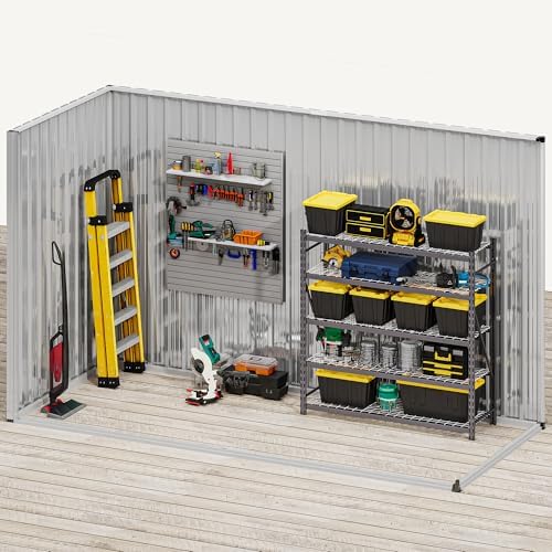 DWVO 9x4ft Large Outdoor Storage Shed with Lockable Doors & Air Vent - Image 7