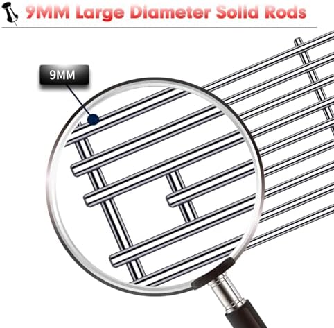 9MM 16517 Grill Grates Replacement for Bull Grill Replacement Parts, BBQ Bull Brahma 5 Burner 57568, 57569, 57568CE, 19” Lion Premium 40” 4 Burner L90000, 90000, 65073 Stainless Steel Grids - Image 2