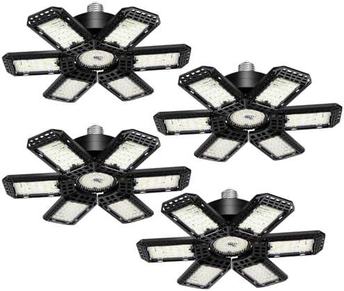 LED Garage Lights 4 Pack, Garage Lights Ceiling LED 28000LM 6500K by XILLUMICORE
