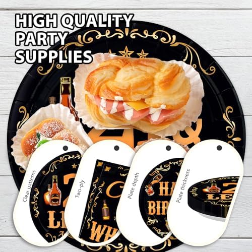 96Pcs 21 & Legal Whiskey 21st Birthday Decorations, Serves 24 - Image 6