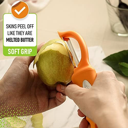 Spring Chef Swivel Potato Peeler with Soft Grip Handle, Set of 2, Mango - Image 6