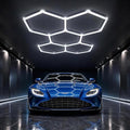 HYPERLITE Gen II Hexagon Garage Lights: 168W 16800LM 5 Grids Hexagon Led Light, 6500K Ultra Bright Honeycomb Hex Lights, Durable Design for Garage, Shop, Basement, Barber, Homegym by HYPERLITE