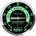 Midwest Hearth BBQ Smoker Thermometer, 3" Dial, ASME Grade A, Glass Lens, Made in USA, 4-in Stem, Black Glow Dial by MidwestHearth