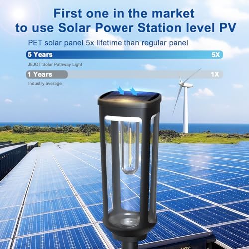 JEJOT Solar Pathway Lights Outdoor Waterproof, 12 Pack Solar Walkway Lights - Image 4
