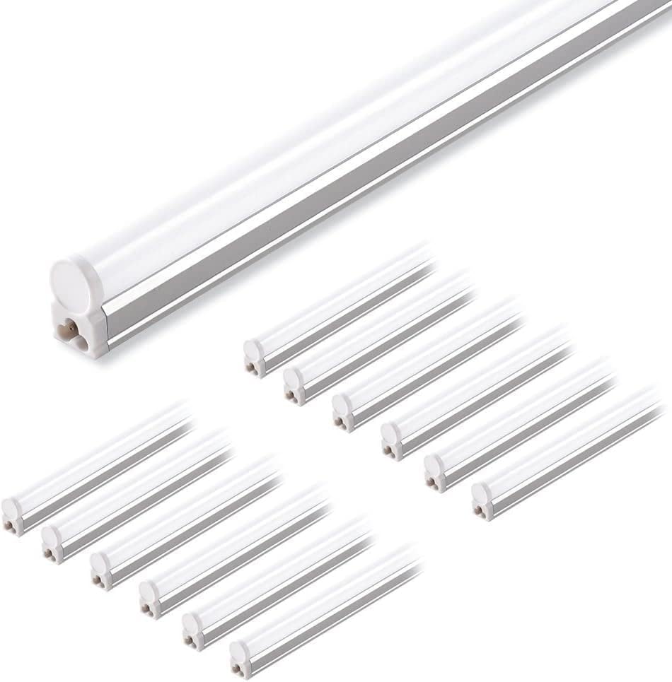 Barrina T5 LED Shop Light 4FT, 5000K Daylight White, 2200lm, 20W, 12 Packs by Barrina