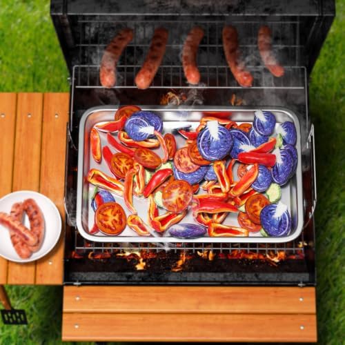 G.a HOMEFAVOR Grill Basket Set, BBQ Grill Tray, 3-Piece - Image 5