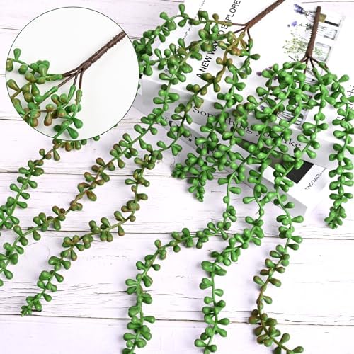 Waipfaru 8Pcs Artificial Hanging Plants for Outdoors, Fake Vines Greenery - Image 4