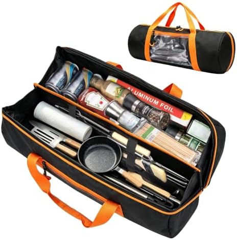 22'' Grill Tool Storage Bag with Inner Divider, BBQ Tool Storage by wigojoy