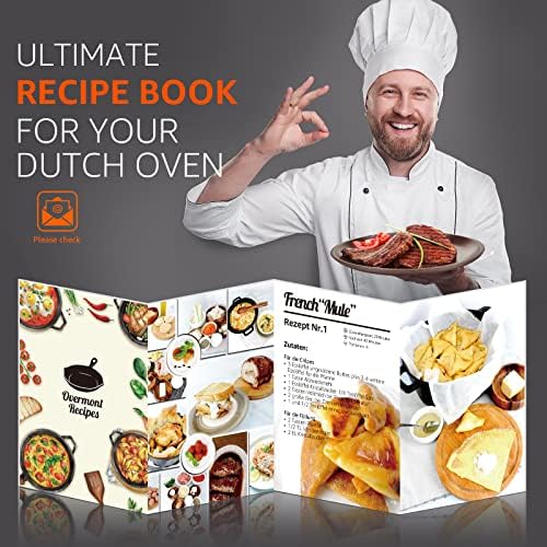 Overmont 3.2qt Cast Iron Skillets + 5qt Dutch Oven Bundle - Image 3