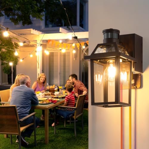 Porch Lights with GFCI Outlet Dusk to Dawn Outdoor Lighting Brown 1Pack - Image 7