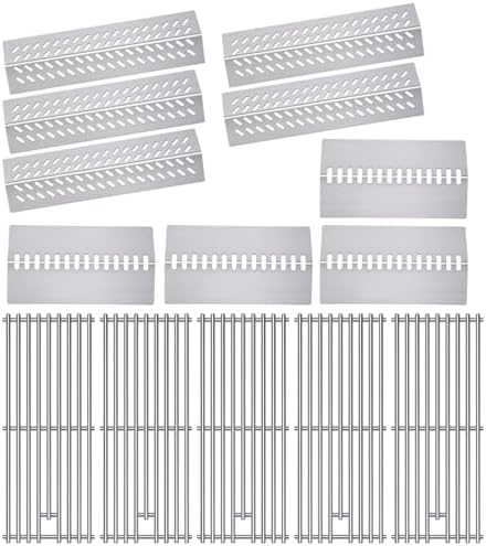 9MM 16517 Grill Grates 16GA Grill Heat Plates for 16631 16520 Bull Grill Replacement Parts, BBQ Bull Brahma 5 Burner 57568, 57569, 57568CE, 57568AGA, 57569CE, 57569AGA, Stainless Steel Grids by Cozilar