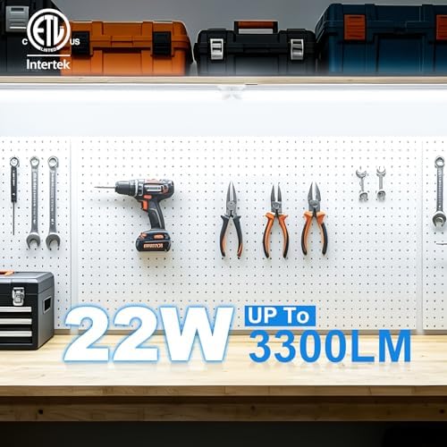 SHOPLED LED Shop Lights 2FT, 22W 3300LM 5000K Daylight, V-Shaped Linkable - Image 2