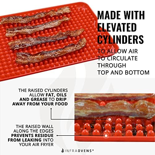 Air Fryer Liner Accessories for Ninja Foodi XL Smart FG551 6-in-1 Indoor Grill, Reusable Heat Resistant Mat for Air Fryer, Ninja Foodi Accessories, Easy Clean Replacement for Parchment Paper - Image 2