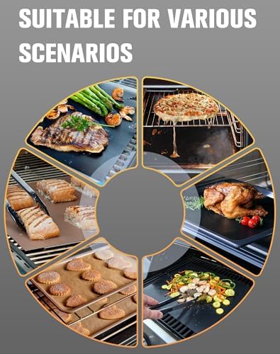 Copper Grill Mats for Outdoor Grill (10 Pack) Non-Stick Reusable Sheets - Image 7