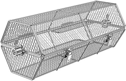 Skyflame Stainless Steel Round Tumble Rotisserie Grill Basket by Skyflame